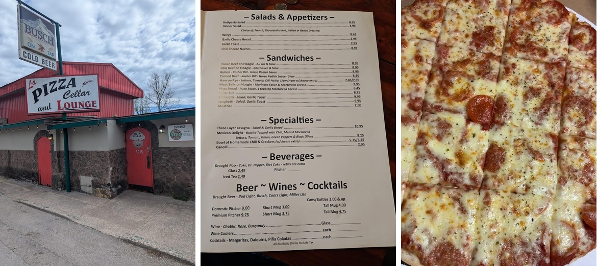 Pizza Cellar Menu